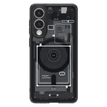 Etui Spigen Ultra Hybrid Mag z MagSafe na Samsung Galaxy S25 Edge z nadrukiem - czarne