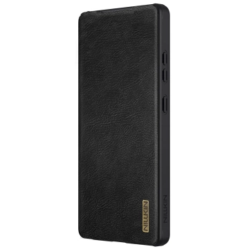 Hülle für Samsung Galaxy S25 Ultra Nillkin Qin Pro Schwarz mit Flip