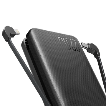 Joyroom JR-L015 20000 mAh 22,5 W Powerbank mit USB-C Lightning-Kabeln – Schwarz