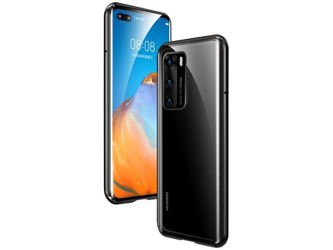 Dr.Fit doppelseitige magnetische Glashülle für Huawei P40 Schwarz