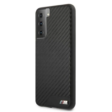 Etui BMW BMHCS21MCABBK für Samsung Galaxy S21 Plus G996 Hardcase M Collection PU Carbon