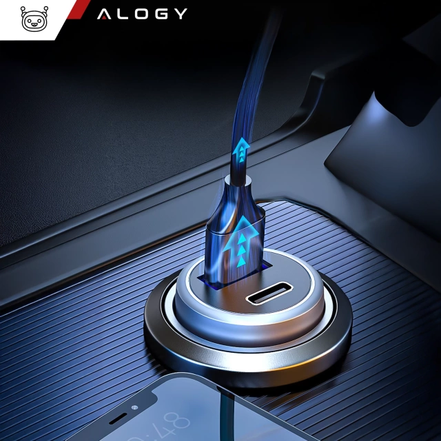 Ładowarka samochodowa Szybkie ładowanie QC3.0 PowerDelivery PD Alogy Car Charger 33W USB USB-C