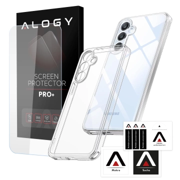 Etui do Samsung Galaxy S24 FE obudowa ochronna na telefon Alogy HybridShield™️ Case Przezroczyste + szkło hartowane