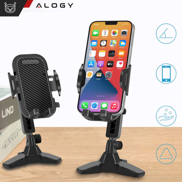 Telefonhalter Ständer Desktop-Ständer verstellbar 360 ​​Tischstativ Stativ 4-7" Alogie Schwarz