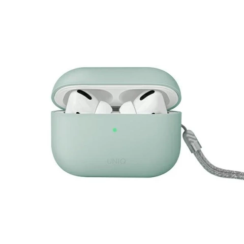 Schutzhülle für UNIQ Kopfhörer Cover Lino AirPods Pro 2 gen Silikon mint/mintgrün