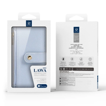 iPhone 15 Pro Dux Ducis Lawa Wallet Mag Lederhülle Blau
