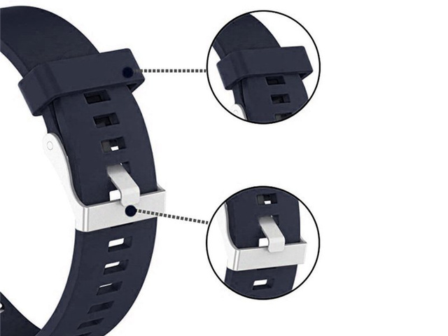 Gumowy pasek Alogy soft do Garmin Fenix 5/5 Plus/6/6 pro granatowy