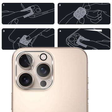 2x Kameralinsenglas für Apple iPhone 16 Pro / 16 Pro Max Alogy Lens Protector Pro Transparent