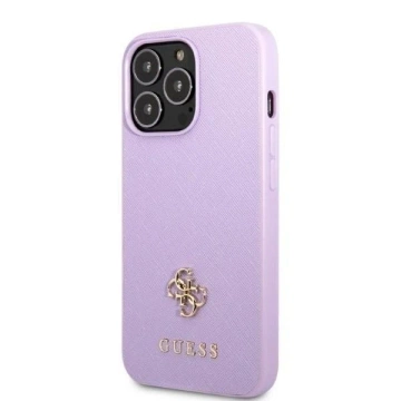 Etui Guess GUHCP13XPS4MU für Apple iPhone 13 Pro Max 6,7" lila/lila Hardcase Saffiano 4G Small Metal Logo