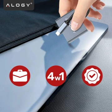 HUB-Splitter Alogy-Adapter für Computer-Laptop mit USB-C auf 3x USB-A 2.0 1x USB-A 3.0 Grau