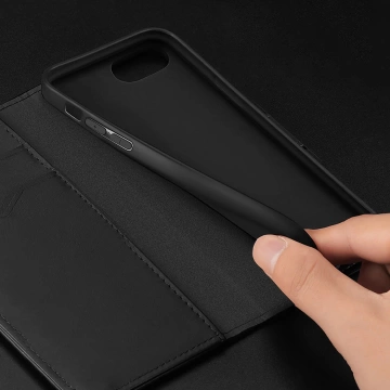 iPhone 16e Dux Ducis Hivo Schutzhülle mit Flip und RFID-Schutz - Schwarz