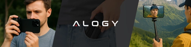 Selfie Stick Mini Tripod stabilny kompaktowy lekki Kijek do Selfie i Statyw Rozkładany 360° z Pilotem Bluetooth 10m, Stojak do Zdjęć i Nagrywania, Alogy FlexiShot™ Czarny