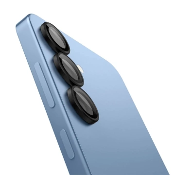 Kameraschutz für Samsung Galaxy S25 Schwarz Spigen Optik Pro Glas.TR "EZ Fit" Kameraschutz 2er-Pack