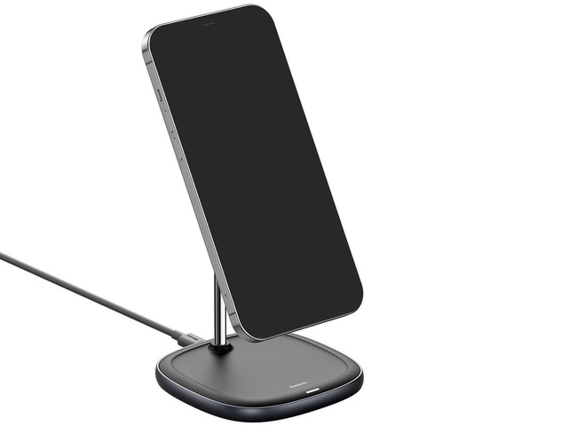 Stojak magnetyczny Baseus MagSafe z ładowarką indukcyjną do iPhone 12 Czarny