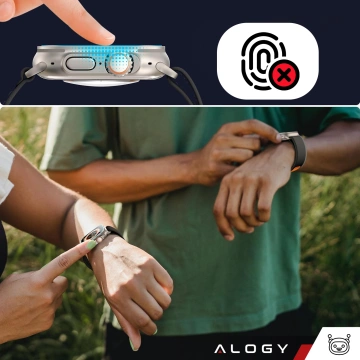 Gehärtetes Glas für Apple Watch Ultra 2 / Ultra 49 mm Displayschutz Alogy Protector 9H mit Positionierungsrahmen
