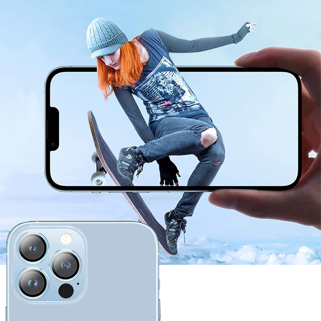 Nakładki ochronne Alogy Metal Lens szkło na obiektyw do Apple iPhone 13 Pro/ 13 Pro Max Blue