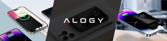 PowerBank Bezprzewodowy 10000mAh z Technologią MagSafe, Szybkie Ładowanie 22.5W PD20W, Kompaktowy i Magnetyczny, Alogy MagCharge™ – Czarny