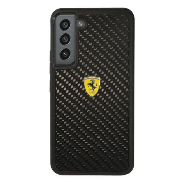 Etui für das Telefon Ferrari Hardcase für das Samsung Galaxy S22 czarny/black hardcase On Track Real Carbon