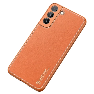 Dux Ducis Yolo elegante Hülle aus ökologischem Leder für Samsung Galaxy S22 (S22 Plus) orange