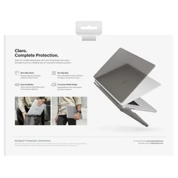 Etui na laptopa UNIQ Claro do MacBook Air 13 (2022) szary/smoke grey