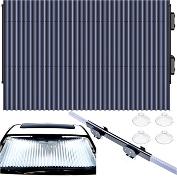 Sonnenschutz-Auto-Lamellen-Auto-Windschutzscheiben-Abdeckung, universell, doppelseitig, 150 x 65 cm