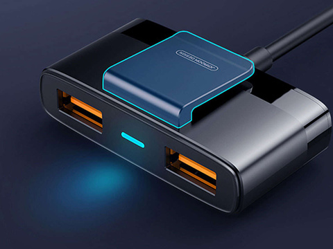 Ładowarka samochodowa JOYROOM rozdzielacz 5x USB 1.5m 6.2A