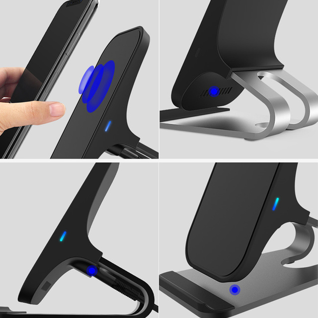 Ładowarka indukcyjna podstawka QI Wireless Charger 15W Black