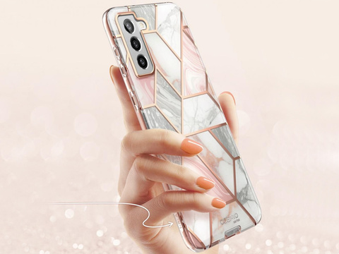 Etui Supcase Cosmo für Samsung Galaxy S21 Marmor Pink