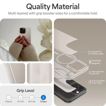 Spigen-Hülle für iPhone 16 Pro Cyrill Kajuk Classic Charm Mag MagSafe Creme