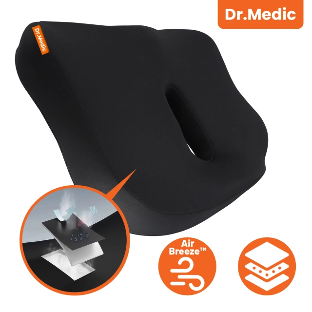 Poduszka do Samochodu na fotel DR.MEDIC SeatRest™ Ergonomiczna poduszka biurowa wsparcie kości ogonowej na krzesło siedzenie do biura auta