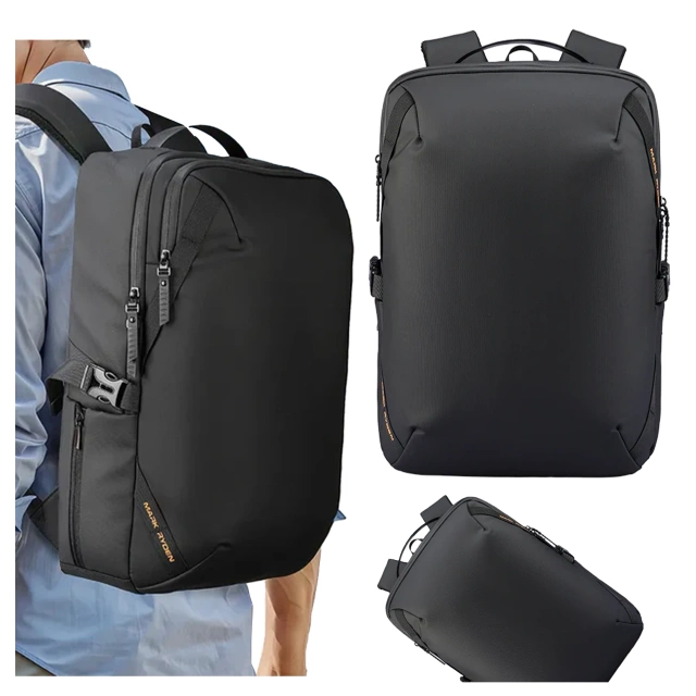 Plecak Podróżny Mark Ryden na Laptopa 15.6", Wodoodporny, Pojemny 21L, z Brelokiem na Klucze i Gwizdkiem 44 × 29 × 17 cm – Czarny