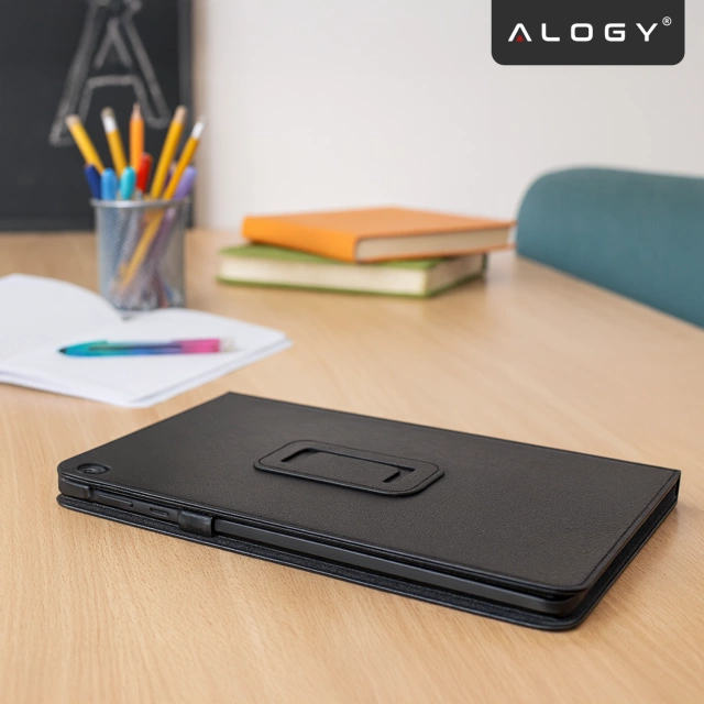 Etui do Samsung Galaxy Tab A9+ 11" (2023) X210/X215/X216, Składany Pokrowiec z Klapką i Funkcją Podstawki, Ochronna Obudowa, Alogy BookCase™ – Czarne