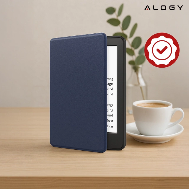 Etui ochronne na czytnik E-Book Alogy ProBook Cover obudowa do Kindle 11 / 12 2022 / 2024 (6") Granatowe