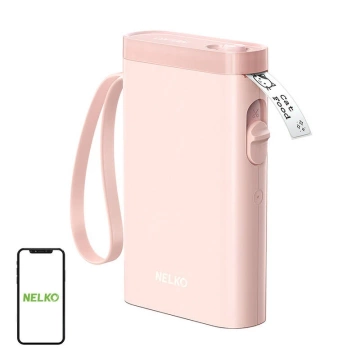 Nelko P21 Bluetooth USB-C Thermo-Etikettendrucker Pink