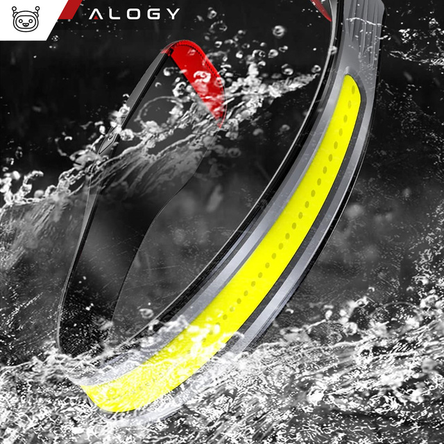 2x Latarka czołówka lampka LED COB do biegania na rower mocna akumulator USB Typ C czołowa Alogy na czoło IPX4 czarna