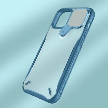 Nillkin Cyclops Case Strapazierfähige Hülle mit Kameraabdeckung und faltbarem Ständer für iPhone 13 schwarz