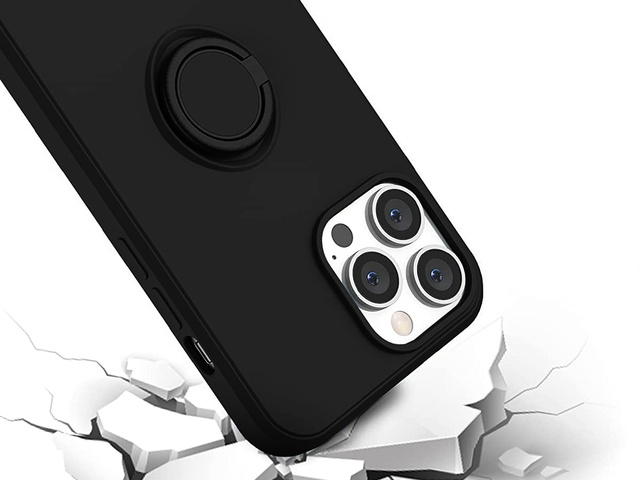 Etui silikonowe Ring Ultra Slim Alogy do Apple iPhone 13 Pro Czarne