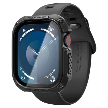 APPLE WATCH 10 (46 MM) SCHWARZES SPIGEN TOUGH ARMOR-GEHÄUSE AUS GEHÄRTETEM GLAS