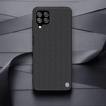 Nillkin Textured Case Strapazierfähige, verstärkte Hülle mit Gelrahmen und Nylon auf der Rückseite für Samsung Galaxy A22 4G schwarz