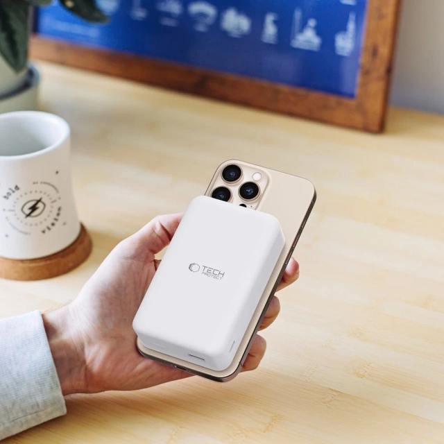 Powerbank Tech-Protect PB12 LifeMag 20000mAh MagSafe White 15W