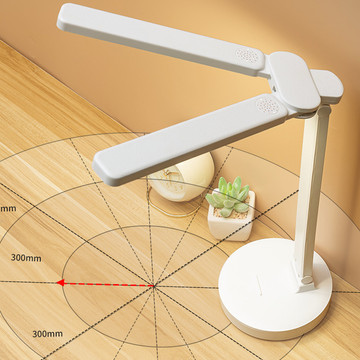 Lampe Alogy Doppel-LED-Schreibtischlampe stehend auf dem Schreibtisch mit Akku Schulzeichner Weiß