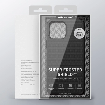 Nillkin Super Frosted Shield Hartschalen-Hüllenständer für iPhone 13 Pro Max schwarz