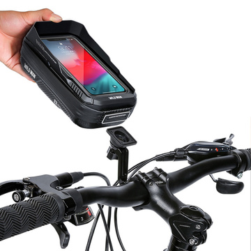 Beuteltasche Wasserdichte Fahrradtasche Wildman XT3X Fahrrad-Handyhalter 6,8 Zoll für Lenker 0,5 l Schwarz