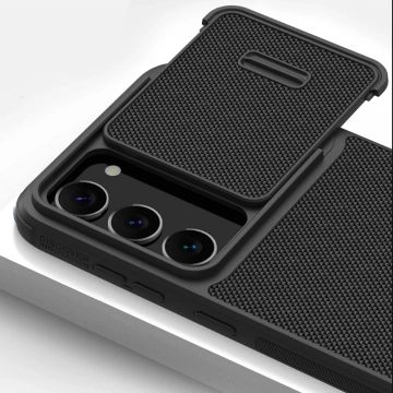 Nillkin Textured S Case für Samsung Galaxy S23 gepanzerte Hülle mit Kameraabdeckung schwarz