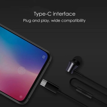 XIAOMI Original kabelgebundene Kopfhörer Typ C mit Mikrofon schwarz In-Ear
