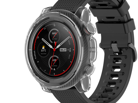 Silikonhülle Alogy Hülle für Xiaomi Amazfit Stratos 3 Transparent