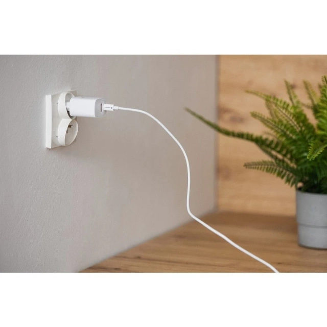 Ładowarka sieciowa FORCELL F-ENERGY Typ C + USB A PD QC4.0 3A 30W Biała