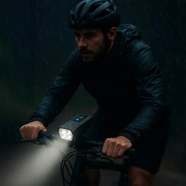 Lampka rowerowa solarna przód LED przednia światło roweru z panelem słonecznym klaksonem super mocna 1000LM 4400MAH oświetlenie wodoodporna światełko na rower czarna