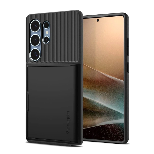 Etui für Samsung Galaxy S25 Ultra Schwarz Spigen Slim Armor CS