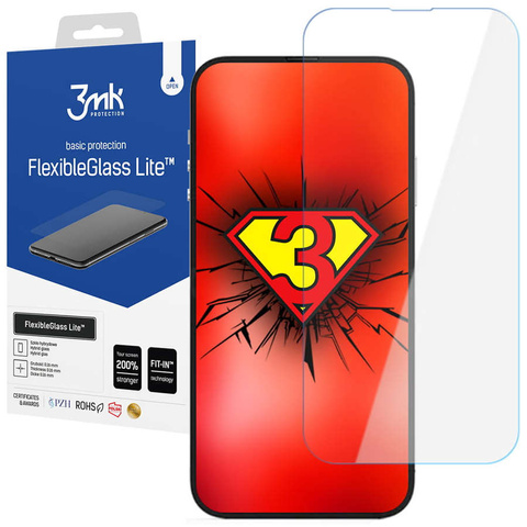 Niepękające szkło hybrydowe 3mk Flexible Glass Lite do Apple iPhone 14/ 14 Pro